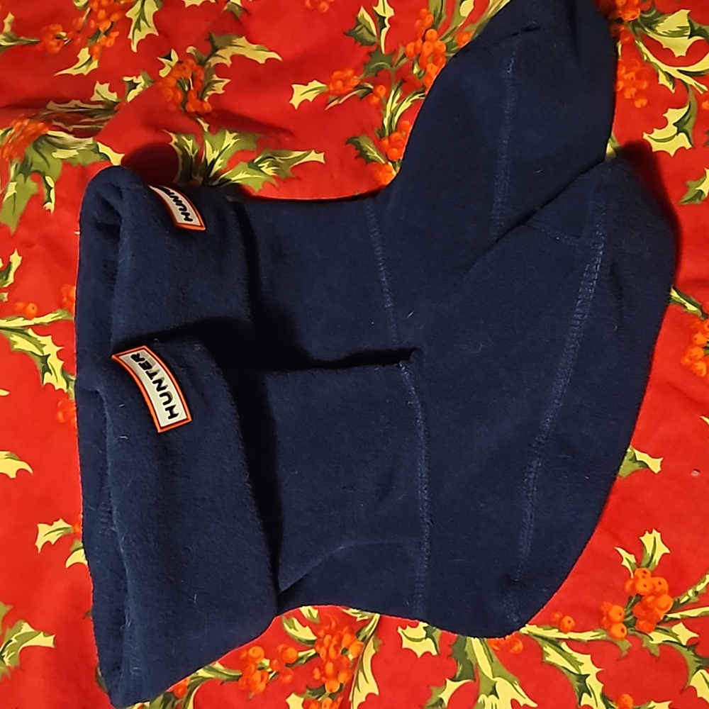 Hunter Navy Fleece Rain Boot Socks